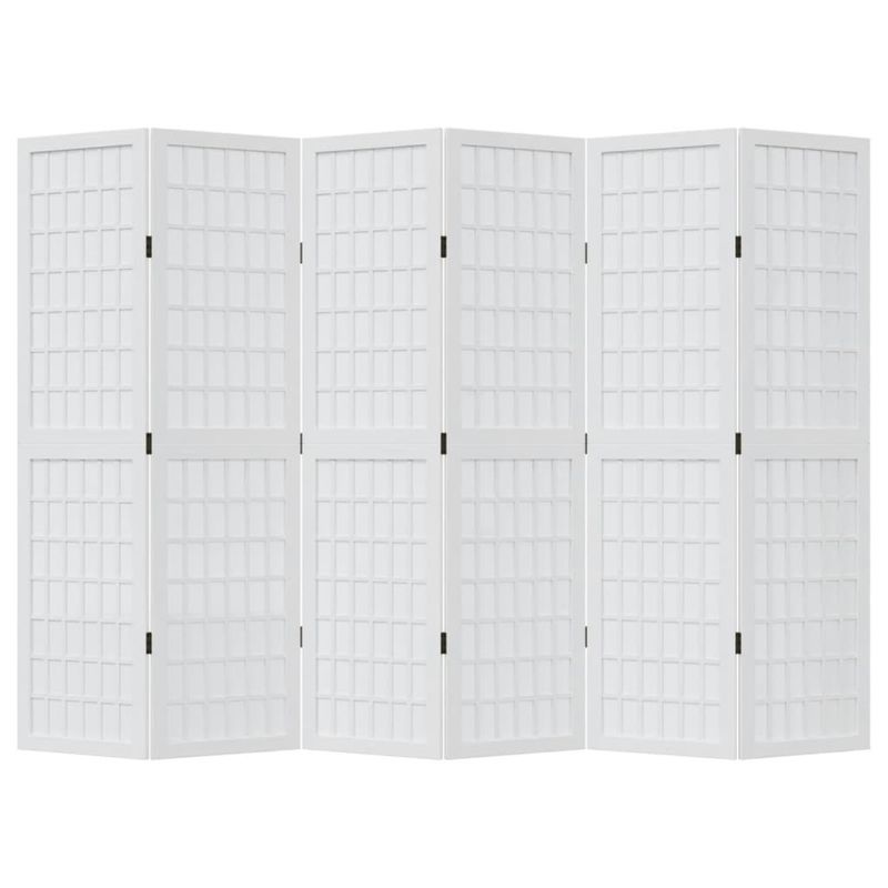 Casa si Gradina - Decoratiuni - Pereti despartitori si paravane - Paravan camera 6 panouri, alb, lemn masiv paulownia - Infinity.ro