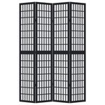 Casa si Gradina - Decoratiuni - Pereti despartitori si paravane - Paravan de camera cu 4 panouri, negru, lemn masiv paulownia - Infinity.ro