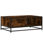Casa si Gradina - Mobilier - Mese si birouri - Masute de cafea - Masuta de cafea stejar fumuriu 90x57x35cm lemn prelucrat/metal - Infinity.ro