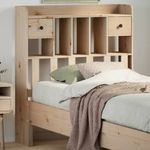 Casa si Gradina - Mobilier - Paturi si accesorii - Accesorii paturi - Tablie de pat cu depozitare, 75 cm, lemn masiv de pin - Infinity.ro