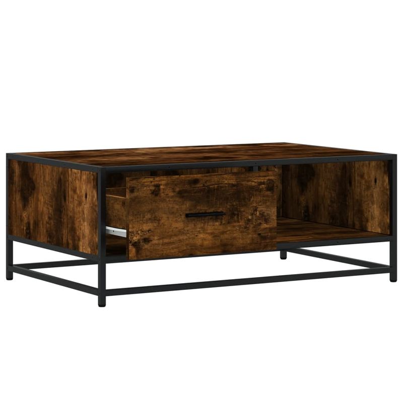 Casa si Gradina - Mobilier - Mese si birouri - Masute de cafea - Masuta de cafea stejar fumuriu 90x57x35cm lemn prelucrat/metal - Infinity.ro