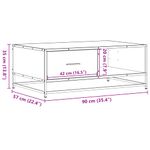 Casa si Gradina - Mobilier - Mese si birouri - Masute de cafea - Masuta de cafea stejar fumuriu 90x57x35cm lemn prelucrat/metal - Infinity.ro
