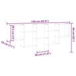 Casa si Gradina - Mobilier - Biblioteci si rafturi - Rafturi - Raft de perete, gri sonoma, 159x18x66 cm, lemn prelucrat - Infinity.ro