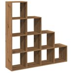 Casa si Gradina - Mobilier - Biblioteci si rafturi - Biblioteci - Biblioteca/separator 4 niveluri stejar 131,5x29x131,5 cm lemn - Infinity.ro