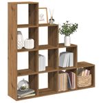 Casa si Gradina - Mobilier - Biblioteci si rafturi - Biblioteci - Biblioteca/separator 4 niveluri stejar 131,5x29x131,5 cm lemn - Infinity.ro