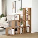 Casa si Gradina - Mobilier - Biblioteci si rafturi - Biblioteci - Biblioteca/separator 4 niveluri stejar 131,5x29x131,5 cm lemn - Infinity.ro