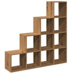 Casa si Gradina - Mobilier - Biblioteci si rafturi - Biblioteci - Biblioteca/separator 4 niveluri stejar 131,5x29x131,5 cm lemn - Infinity.ro