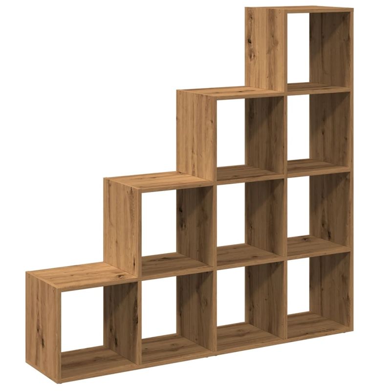 Casa si Gradina - Mobilier - Biblioteci si rafturi - Biblioteci - Biblioteca/separator 4 niveluri stejar 131,5x29x131,5 cm lemn - Infinity.ro