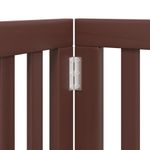 Petshop - Accesorii petshop - Culcusuri si custi - Tarcuri si colivii - Poarta caini pliabila cu usa 6 panouri maro, 300 cm, lemn plop - Infinity.ro