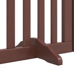 Petshop - Accesorii petshop - Culcusuri si custi - Tarcuri si colivii - Poarta caini pliabila cu usa 6 panouri maro, 300 cm, lemn plop - Infinity.ro