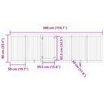 Petshop - Accesorii petshop - Culcusuri si custi - Tarcuri si colivii - Poarta caini pliabila cu usa 6 panouri maro, 300 cm, lemn plop - Infinity.ro
