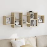 Casa si Gradina - Mobilier - Biblioteci si rafturi - Rafturi - Raft de perete, stejar sonoma, 129x18x42 cm, lemn prelucrat - Infinity.ro