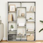 Casa si Gradina - Mobilier - Biblioteci si rafturi - Biblioteci - Biblioteca, gri beton, 102x29x143 cm, lemn prelucrat - Infinity.ro