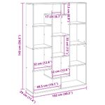 Casa si Gradina - Mobilier - Biblioteci si rafturi - Biblioteci - Biblioteca, gri beton, 102x29x143 cm, lemn prelucrat - Infinity.ro
