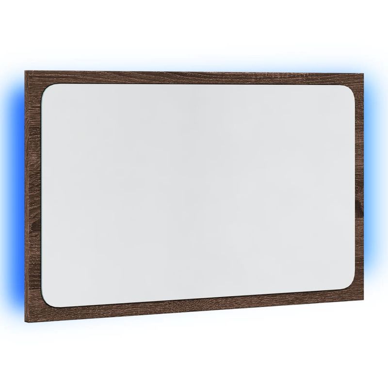 Casa si Gradina - Mobilier - Mobilier baie - Oglinzi baie - Oglinda de baie LED, stejar maro, 60x8,5x38 cm lemn prelucrat - Infinity.ro