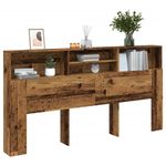 Casa si Gradina - Mobilier - Paturi si accesorii - Accesorii paturi - Tablie pat cu dulap, lemn vechi 200x19x103,5 cm lemn prelucrat - Infinity.ro
