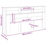 Casa si Gradina - Mobilier - Paturi si accesorii - Accesorii paturi - Tablie pat cu dulap, lemn vechi 200x19x103,5 cm lemn prelucrat - Infinity.ro