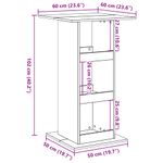 Casa si Gradina - Mobilier - Mese si birouri - Mese bucatarie si dining - Masa bar cu depozitare lemn vechi, 60x60x102 cm, lemn prelucrat - Infinity.ro