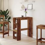 Casa si Gradina - Mobilier - Mese si birouri - Mese bucatarie si dining - Masa bar cu rafturi, lemn vechi, 90x40x103,5 cm, lemn prelucrat - Infinity.ro