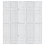 Casa si Gradina - Decoratiuni - Pereti despartitori si paravane - Paravan camera 5 panouri, alb, lemn masiv paulownia - Infinity.ro