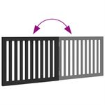 Petshop - Accesorii petshop - Culcusuri si custi - Usi animale - Poarta pentru caini pliabila 2 panouri negru, 160 cm, lemn plop - Infinity.ro