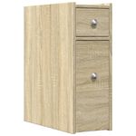 Casa si Gradina - Mobilier - Dulapuri si sifoniere - Dulapuri - Dulap de baie ingust cu roti, stejar sonoma, lemn prelucrat - Infinity.ro