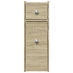 Casa si Gradina - Mobilier - Dulapuri si sifoniere - Dulapuri - Dulap de baie ingust cu roti, stejar sonoma, lemn prelucrat - Infinity.ro