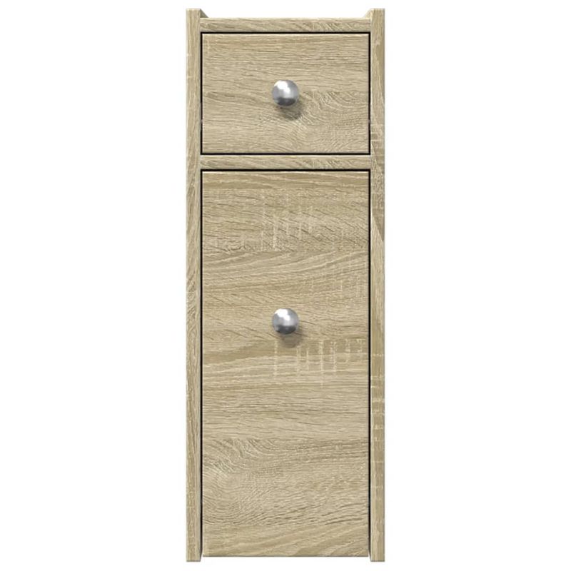 Casa si Gradina - Mobilier - Dulapuri si sifoniere - Dulapuri - Dulap de baie ingust cu roti, stejar sonoma, lemn prelucrat - Infinity.ro