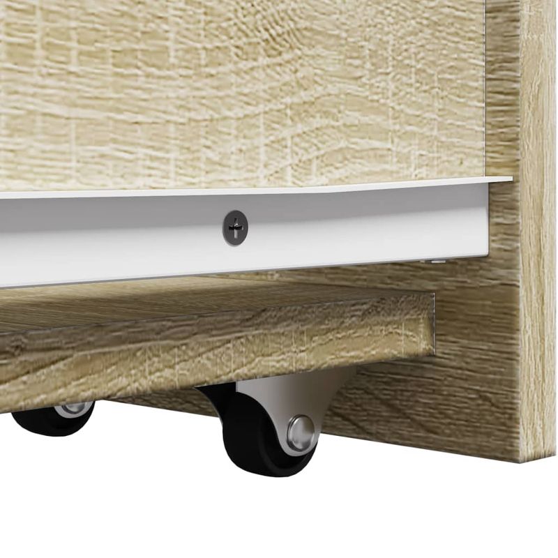 Casa si Gradina - Mobilier - Dulapuri si sifoniere - Dulapuri - Dulap de baie ingust cu roti, stejar sonoma, lemn prelucrat - Infinity.ro