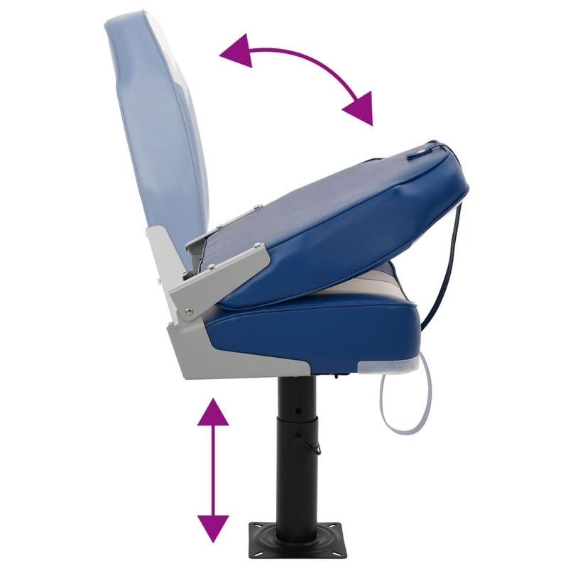 Auto si Moto - Ambarcatiuni - Piese pentru ambarcatiuni - Set cu scaun pentru barca, pliabil, 4 piese, spatar inalt, model cu piedestal reglabil - Infinity.ro