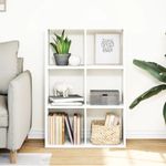 Casa si Gradina - Mobilier - Biblioteci si rafturi - Biblioteci - Biblioteca/separator camera alb 69,5x29x103,5 cm lemn prelucrat - Infinity.ro