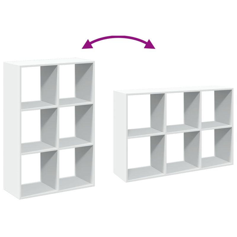 Casa si Gradina - Mobilier - Biblioteci si rafturi - Biblioteci - Biblioteca/separator camera alb 69,5x29x103,5 cm lemn prelucrat - Infinity.ro