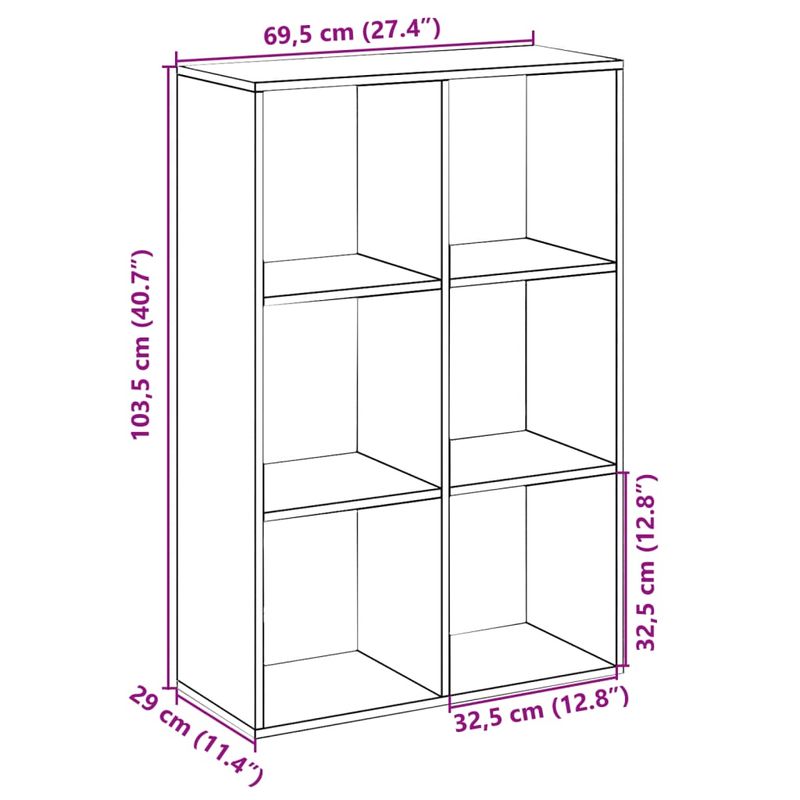 Casa si Gradina - Mobilier - Biblioteci si rafturi - Biblioteci - Biblioteca/separator camera alb 69,5x29x103,5 cm lemn prelucrat - Infinity.ro