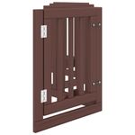 Petshop - Accesorii petshop - Culcusuri si custi - Tarcuri si colivii - Poarta caini pliabila cu usa 6 panouri maro, 300 cm, lemn plop - Infinity.ro