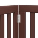 Petshop - Accesorii petshop - Culcusuri si custi - Tarcuri si colivii - Poarta caini pliabila cu usa 6 panouri maro, 300 cm, lemn plop - Infinity.ro