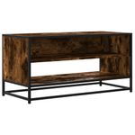 Casa si Gradina - Mobilier - Comode si corpuri - Comode - Comoda TV, stejar fumuriu, 91x40x46 cm lemn prelucrat si metal - Infinity.ro