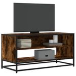 Casa si Gradina - Mobilier - Comode si corpuri - Comode - Comoda TV, stejar fumuriu, 91x40x46 cm lemn prelucrat si metal - Infinity.ro