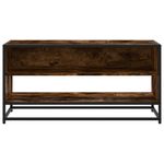 Casa si Gradina - Mobilier - Comode si corpuri - Comode - Comoda TV, stejar fumuriu, 91x40x46 cm lemn prelucrat si metal - Infinity.ro