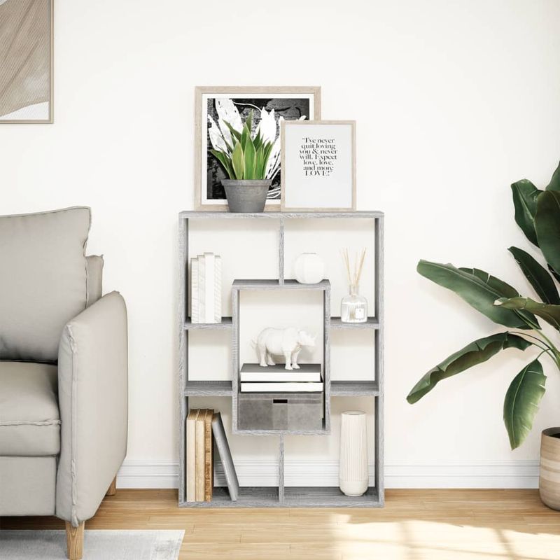 Casa si Gradina - Mobilier - Biblioteci si rafturi - Biblioteci - Biblioteca, gri sonoma, 63x20x90 cm, lemn prelucrat - Infinity.ro