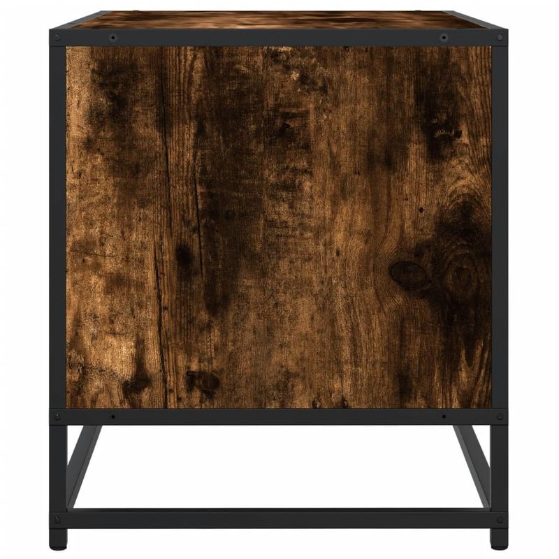 Casa si Gradina - Mobilier - Comode si corpuri - Comode - Comoda TV, stejar fumuriu, 91x40x46 cm lemn prelucrat si metal - Infinity.ro