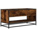 Casa si Gradina - Mobilier - Comode si corpuri - Comode - Comoda TV, stejar fumuriu, 91x40x46 cm lemn prelucrat si metal - Infinity.ro