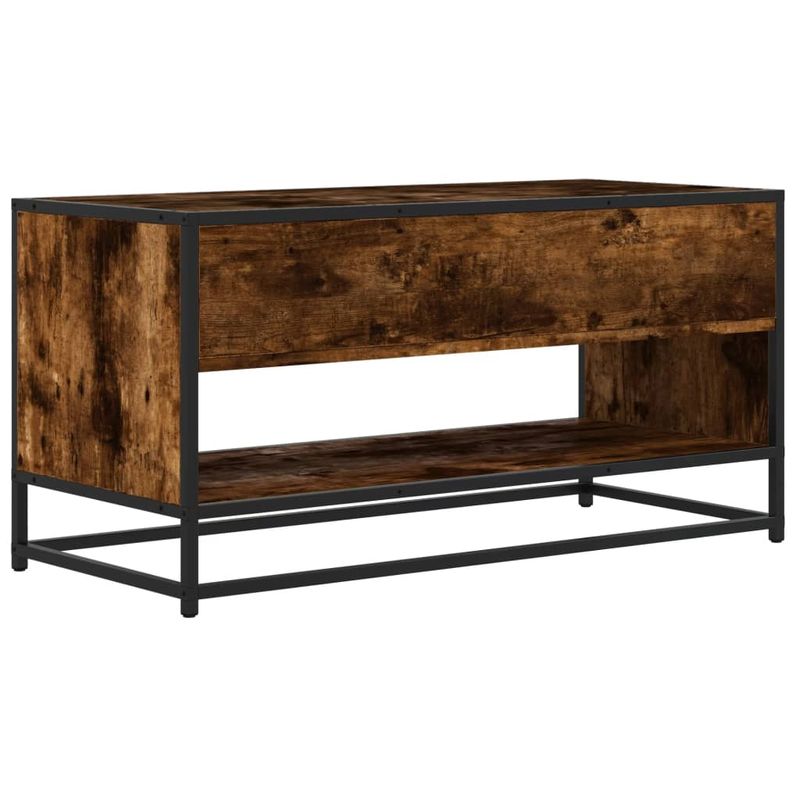 Casa si Gradina - Mobilier - Comode si corpuri - Comode - Comoda TV, stejar fumuriu, 91x40x46 cm lemn prelucrat si metal - Infinity.ro