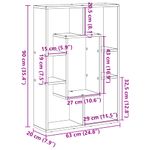 Casa si Gradina - Mobilier - Biblioteci si rafturi - Biblioteci - Biblioteca, gri sonoma, 63x20x90 cm, lemn prelucrat - Infinity.ro