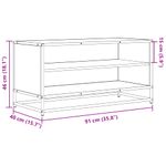 Casa si Gradina - Mobilier - Comode si corpuri - Comode - Comoda TV, stejar fumuriu, 91x40x46 cm lemn prelucrat si metal - Infinity.ro