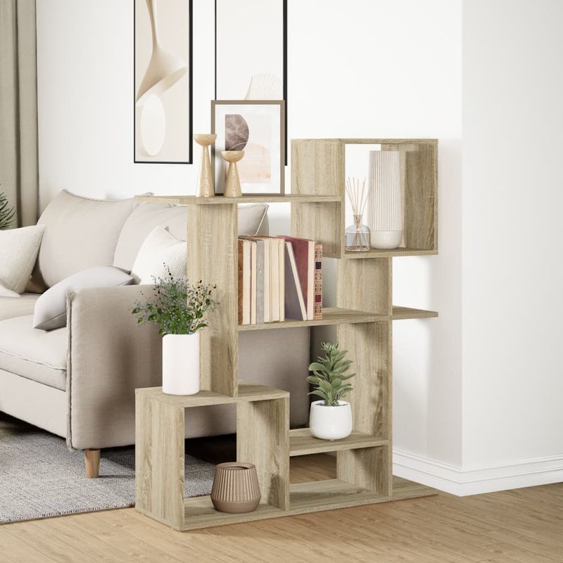 Casa si Gradina - Mobilier - Biblioteci si rafturi - Biblioteci - Biblioteca/separator camera stejar sonoma 92x29x112 cm lemn - Infinity.ro