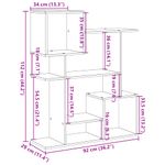 Casa si Gradina - Mobilier - Biblioteci si rafturi - Biblioteci - Biblioteca/separator camera stejar sonoma 92x29x112 cm lemn - Infinity.ro