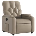 Casa si Gradina - Mobilier - Scaune si fotolii - Fotolii - Fotoliu rabatabil, cappuccino, piele ecologica - Infinity.ro