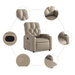 Casa si Gradina - Mobilier - Scaune si fotolii - Fotolii - Fotoliu rabatabil, cappuccino, piele ecologica - Infinity.ro