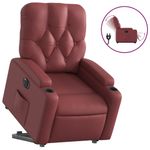 Casa si Gradina - Mobilier - Scaune si fotolii - Fotolii - Fotoliu rabatabil electric cu ridicare, rosu vin - Infinity.ro