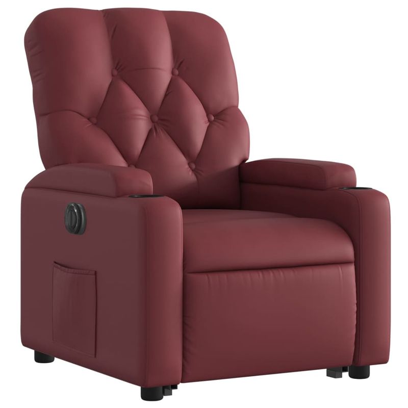 Casa si Gradina - Mobilier - Scaune si fotolii - Fotolii - Fotoliu rabatabil electric cu ridicare, rosu vin - Infinity.ro
